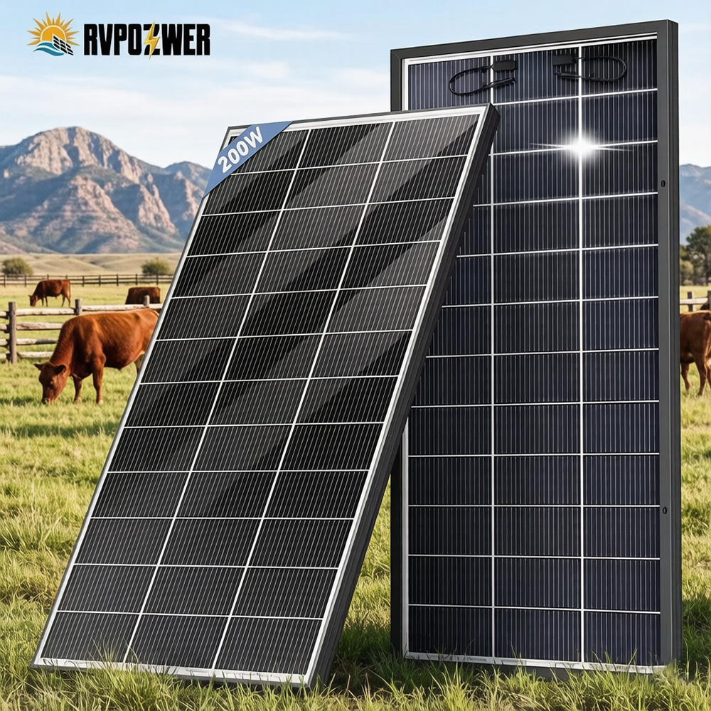 Outdoor Power Distribution Panel - แผงโซลาร์เซลล์แบบสองหน้า RVPOZWER 18BB N-Type Mono Cells