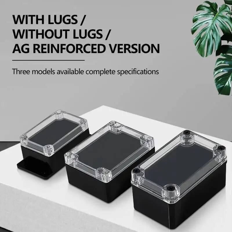 Outdoor Power Box Cover - 2 ชิ้นฝาครอบโปร่งใสกล่องกันน้ำพลาสติกสีดำกล่องสวิตช์เทอร์มินัลสำหรับในร่มกลางแจ้งกล้องรักษาความปลอดภัยแหล่งจ่ายไฟ
