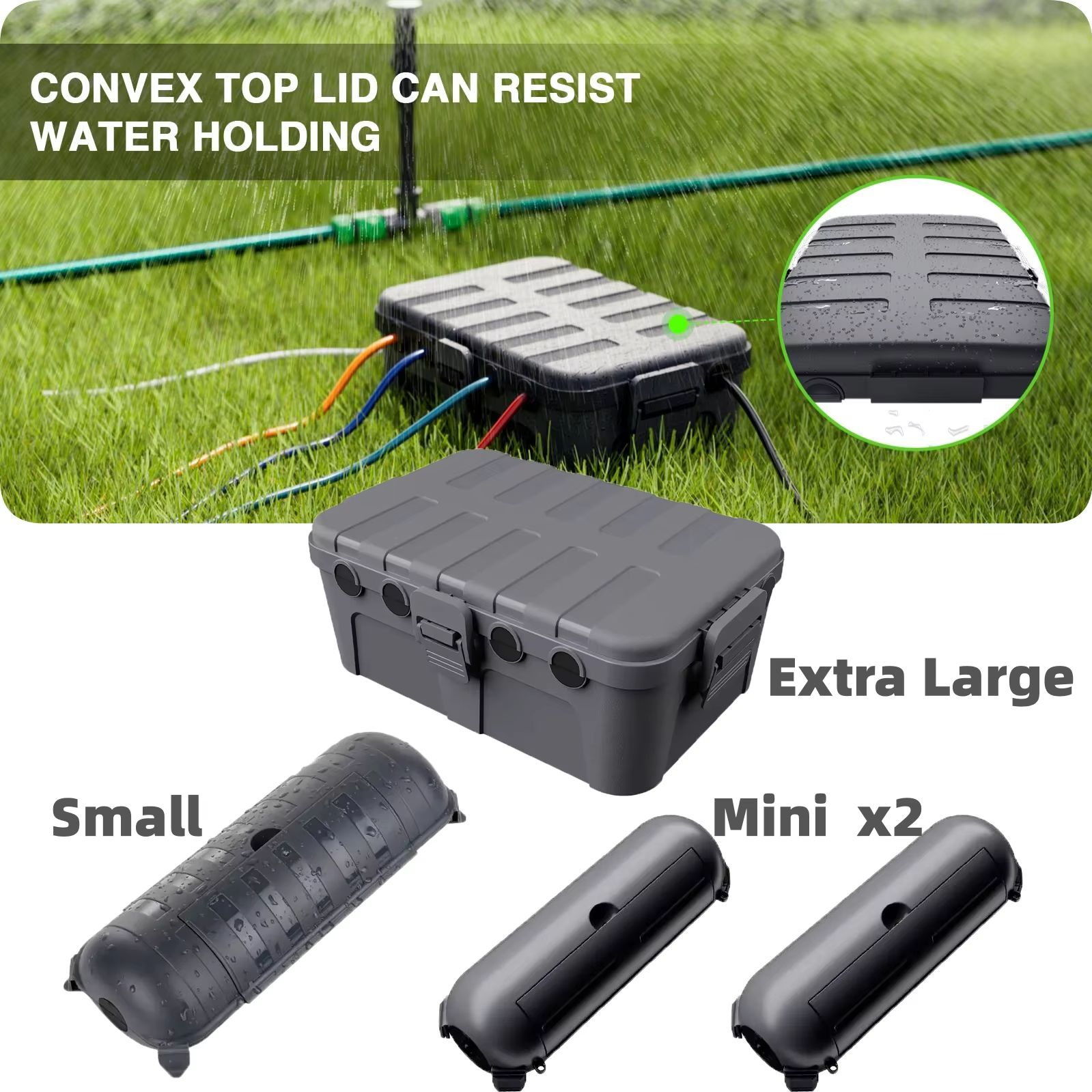 Outdoor Power Box Cover - ฝาครอบสายไฟฟ้ากลางแจ้งขนาดใหญ่ ทนทานต่อสภาพอากาศ สำหรับป้องกันสายต่อพ่วง ปลั๊กพ่วง ปลั๊กไฟฟ้า และไฟตกแต่งวันหยุด