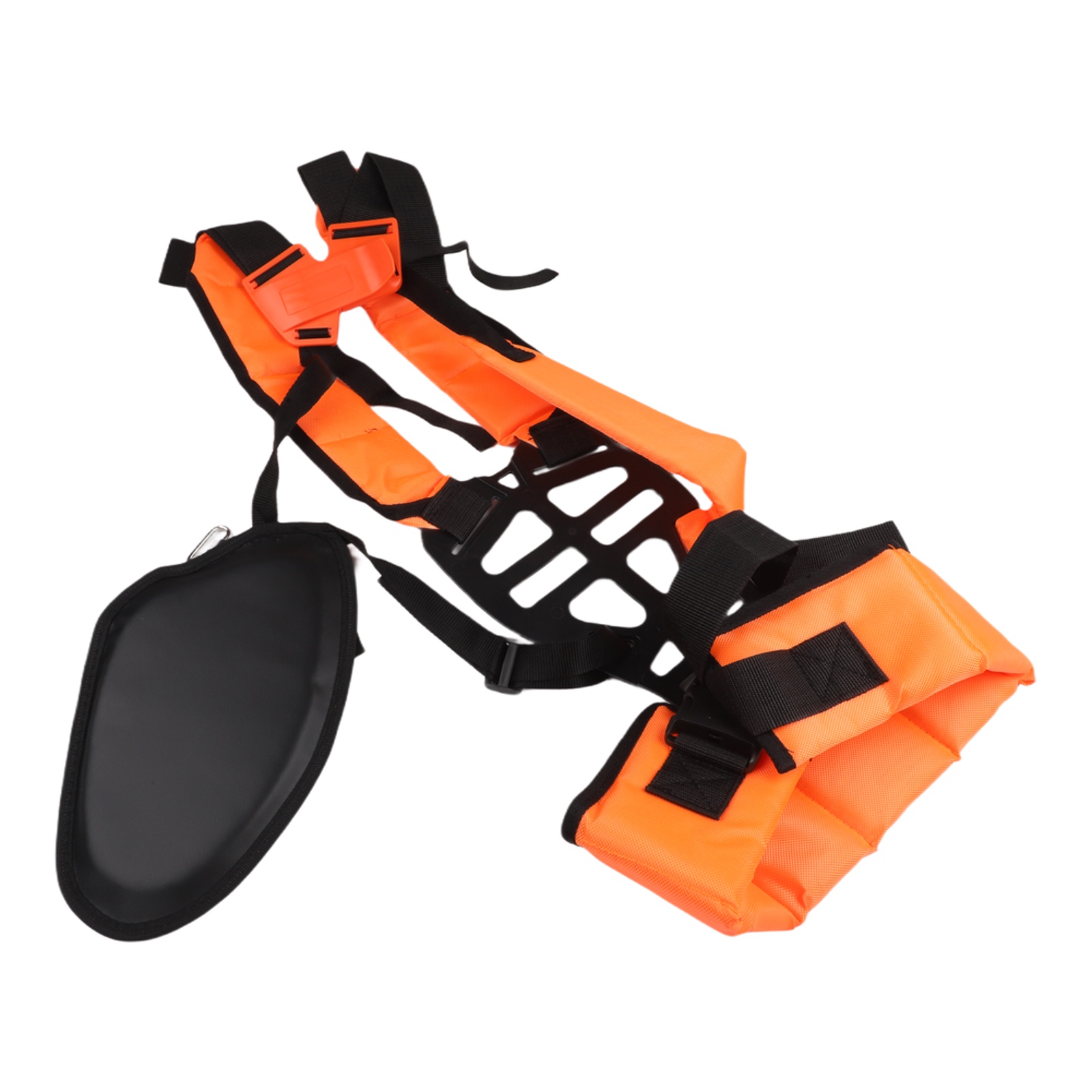 Brush Cutter Strap - สายสะพายไหล่คู่แบบปรับได้สีเทาพร้อมแผ่นรองสำหรับเครื่องตัดหญ้า เครื่องเล็มหญ้า และอุปกรณ์ทำสวน
