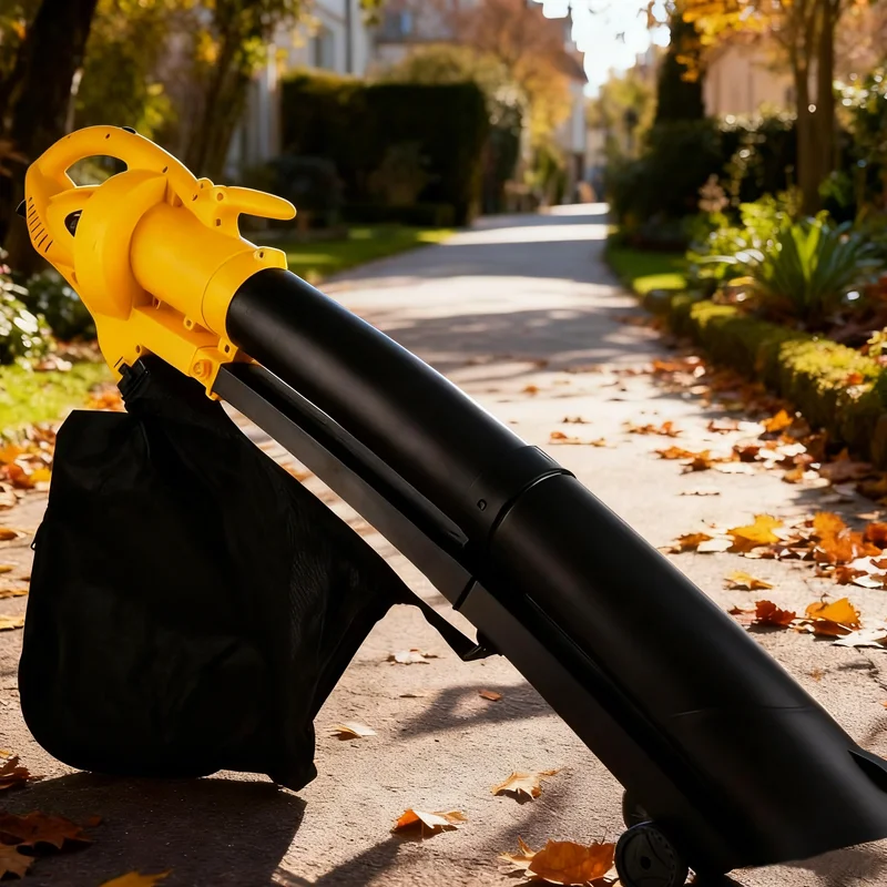 Outdoor Power Vacuum - เครื่องเป่าลมไฟฟ้ากำลังสูง 2-in-1 สำหรับทำความสะอาดสวน เครื่องดูดใบไม้กลางแจ้ง เครื่องเก็บใบไม้แรงดันสูงสำหรับสนามหญ้าและต้นไม้