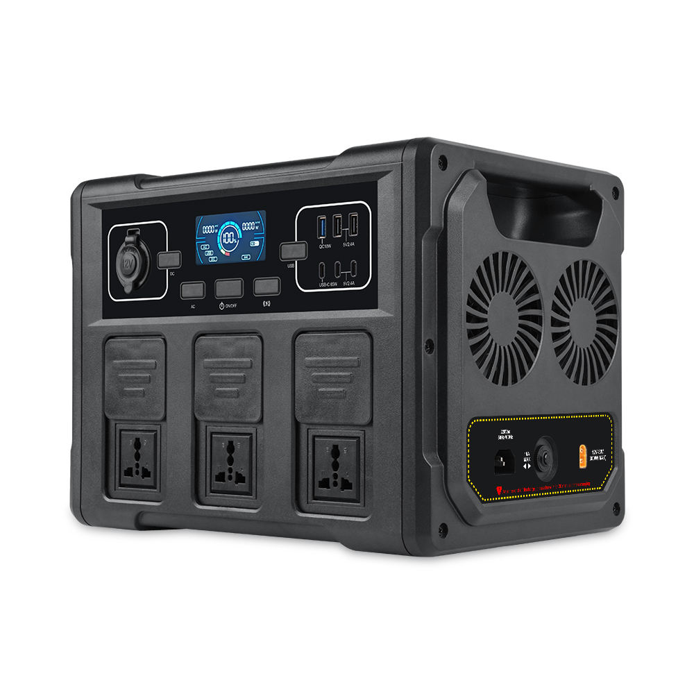 Outdoor Power For Camping - เครื่องกำเนิดไฟฟ้าพลังงานแสงอาทิตย์แบบพกพา 1200W, แบตเตอรี่ LiFePO4 สถานีพลังงาน MPPT