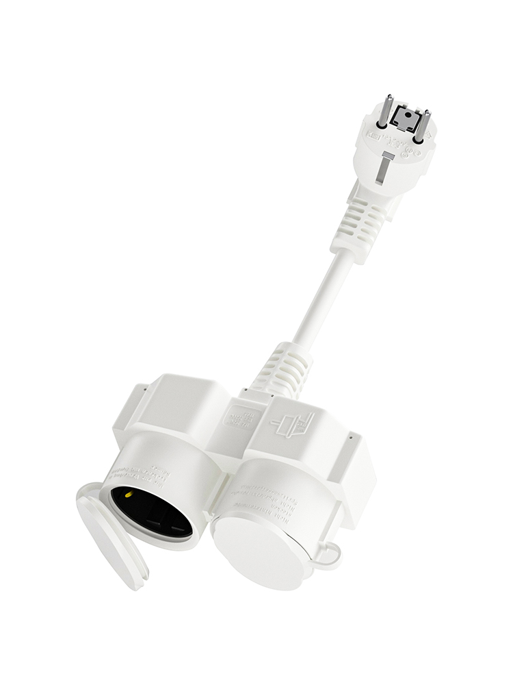Outdoor Power Extension Cord - สายต่อพ่วง EU พร้อมเต้ารับ Schuko 2 ช่อง,