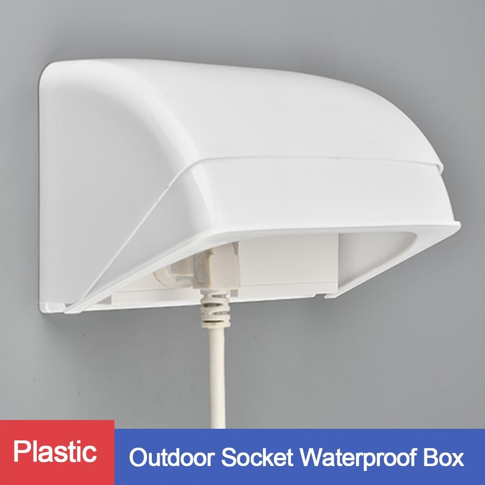 Outdoor Power Box Cover - 1 ชิ้นกลางแจ้งซ็อกเก็ตกล่องกันน้ําปลั๊กไฟฟ้ากันฝนสําหรับชาร์จ Pile Socket สวิทช์ป้องกัน