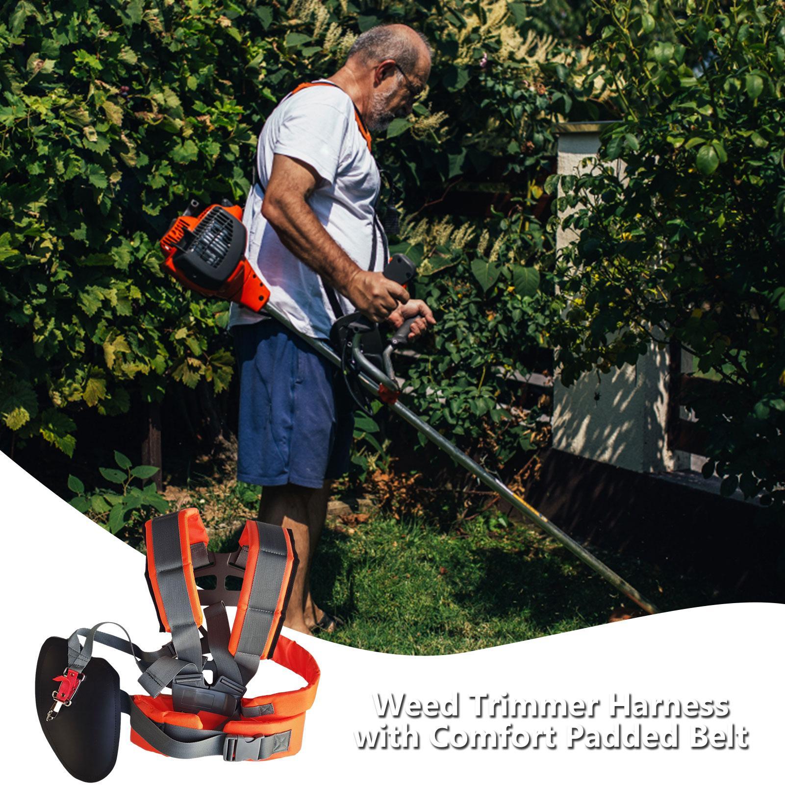 Brush Cutter Strap - สายรัดเครื่องตัดหญ้าแบบสะพายไหล่คู่ บุนวมปรับได้ ช่วยประหยัดแรง ใช้กับเครื่องตัดหญ้าและเครื่องกำจัดวัชพืช