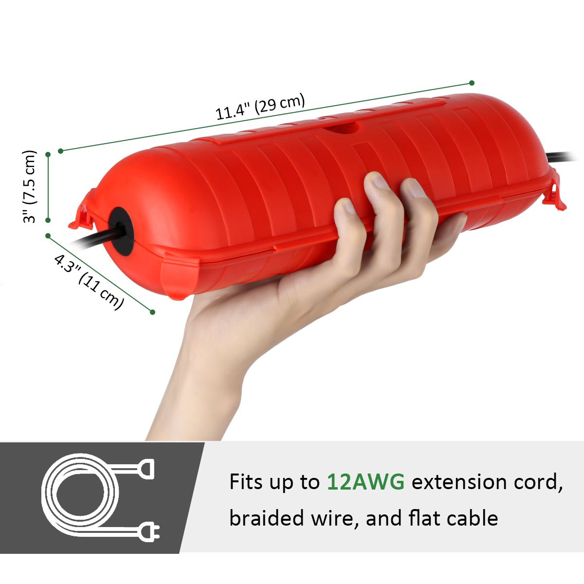 กล่องต่อสายไฟกันน้ำกลางแจ้ง IP - Outdoor Power Extension Cord บทวิจารณ์และราคา