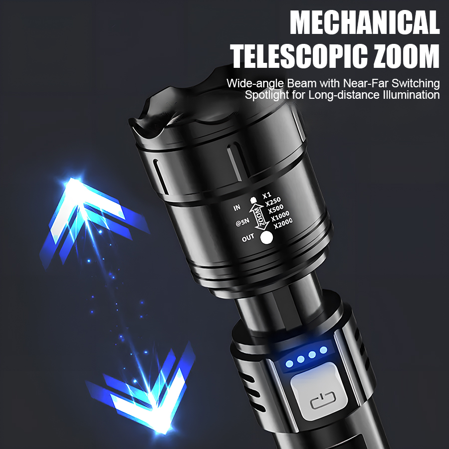 ไฟฉาย LED พลังงานสูง P50 แบบชา - Outdoor Power For Camping บทวิจารณ์และราคา