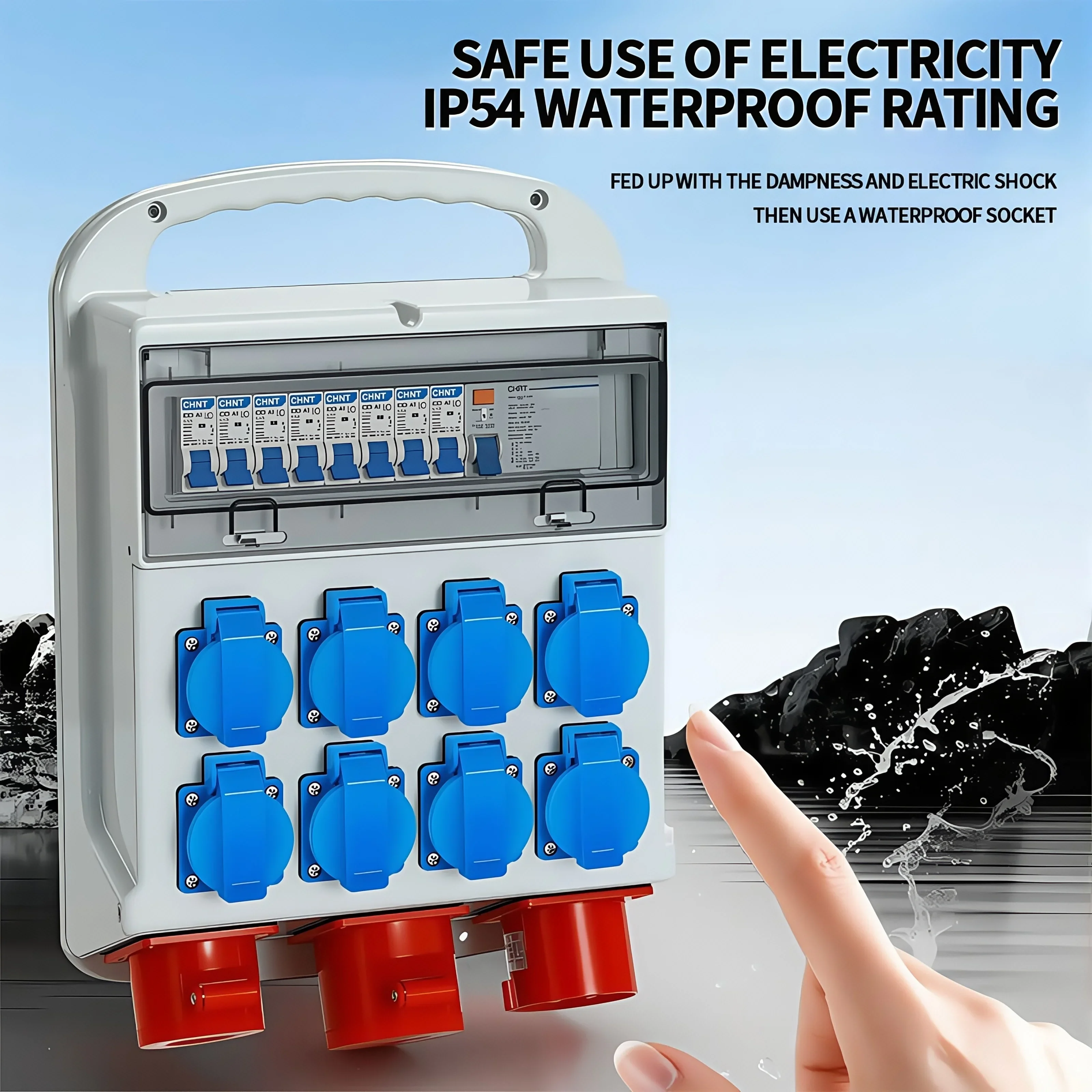 IP54 16A ปลั๊กไฟอุตสาหกรรมแบบก - Outdoor Power Distribution Panel บทวิจารณ์และราคา