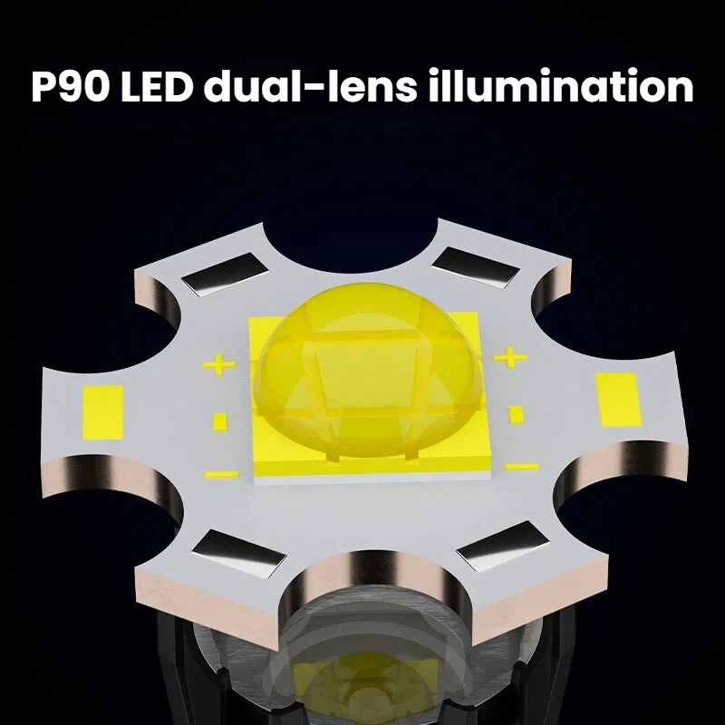 ไฟฉาย LED P90 กำลังสูง TYPE-C  - Outdoor Power For Camping บทวิจารณ์และราคา