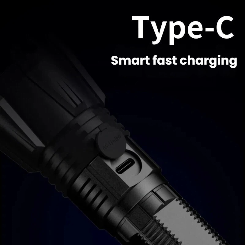 ไฟฉาย LED P90 กำลังสูง TYPE-C  - Outdoor Power For Camping บทวิจารณ์และราคา