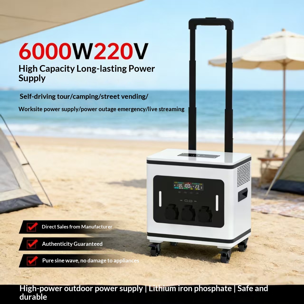 แบตเตอรี่ลิเธียมไอออน แหล่งจ่า - Outdoor Power For Camping บทวิจารณ์และราคา