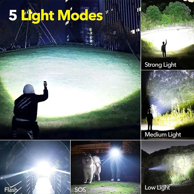 ไฟฉาย LED พลังงานสูงแบบชาร์จไฟ - Outdoor Power For Camping บทวิจารณ์และราคา