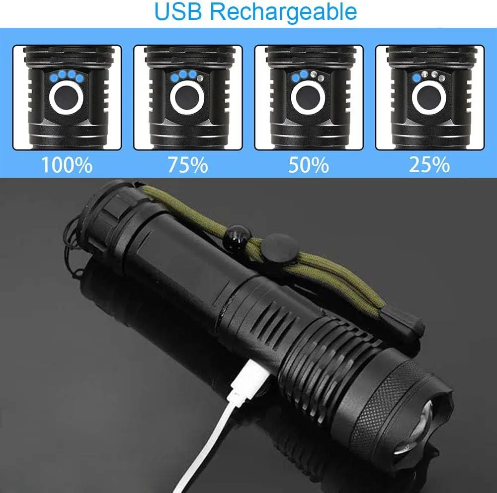 ไฟฉาย LED พลังงานสูงแบบชาร์จไฟ - Outdoor Power For Camping บทวิจารณ์และราคา