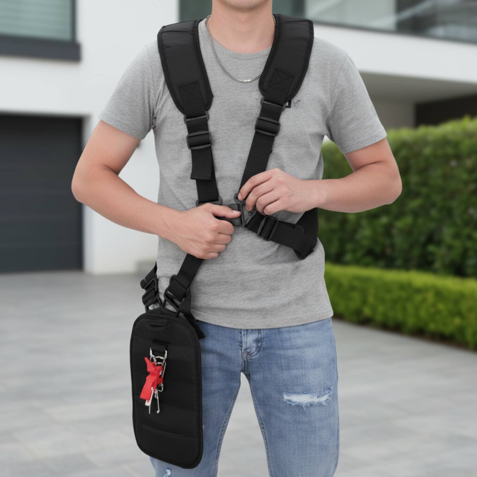 สายรัดเครื่องตัดหญ้ารูปตัว Y แ - Brush Cutter Strap บทวิจารณ์และราคา