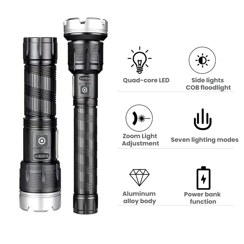 ไฟฉาย LED กำลังสูงแบบยืดหดได้  - Outdoor Power For Camping บทวิจารณ์และราคา
